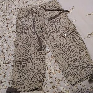 Leopard & Zebra Print Cargo Capris